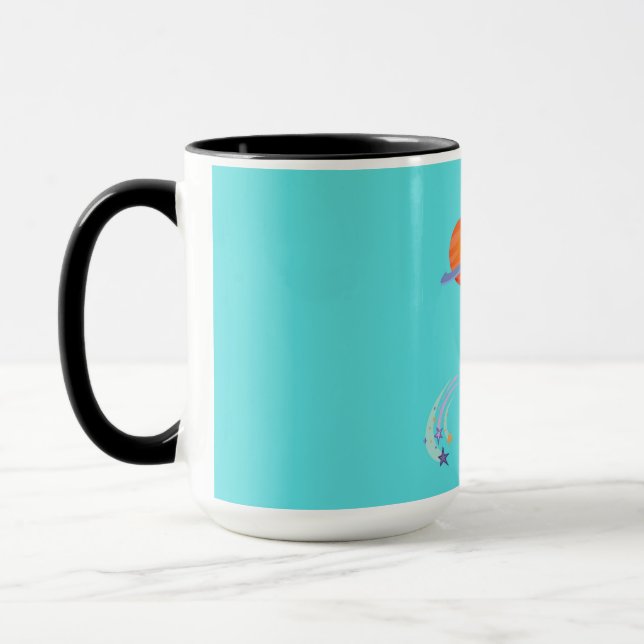 Spaceman cartoon adventures. mug (Left)