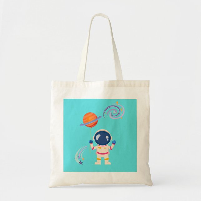 Spaceman cartoon adventures. tote bag (Front)