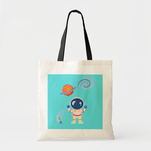 Spaceman cartoon adventures. tote bag (Front)