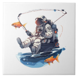 spaceman ceramic tile