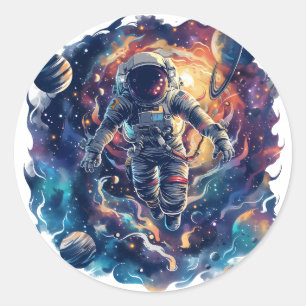 Spaceman Classic Round Sticker