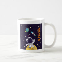 Spaceman Exploring Outer Space