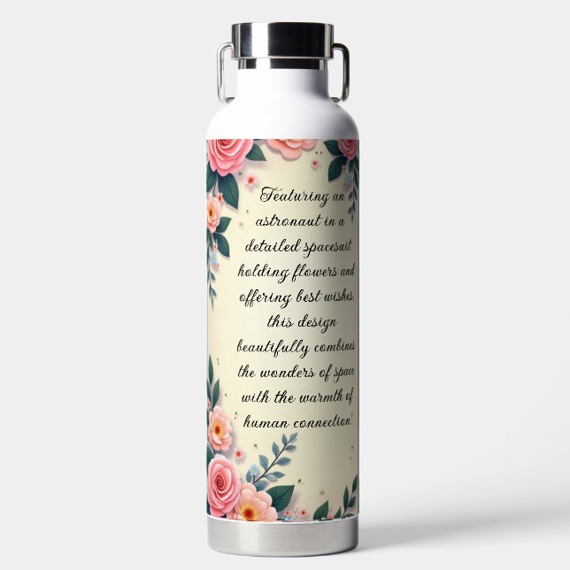 Spaceman Greeting Water Bottle (Front)