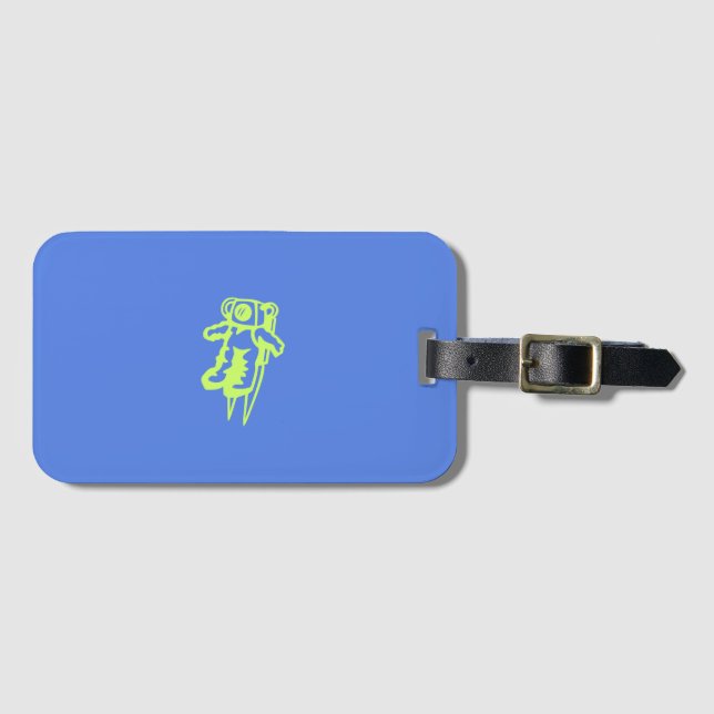 Spaceman Luggage Tag (Front Horizontal)
