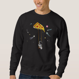Spaceman Pizza Slice Fast Food Astronomy Solar Sweatshirt