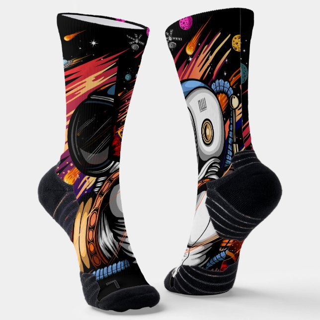 Spaceman Socks (Angled)