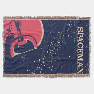Spaceman Throw Blanket