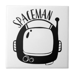 Spaceman Vintage Ceramic Tile