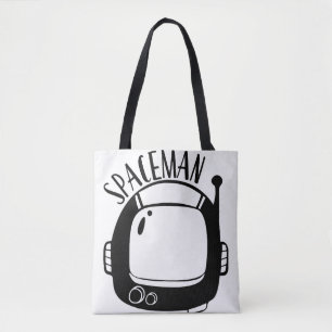 Spaceman Vintage Tote Bag