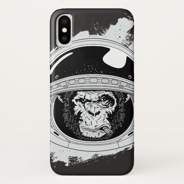 Spacemonkey Black and white Case-Mate iPhone Case (Back)