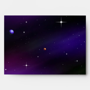 Spacescape With Planets and Stars Envelopes