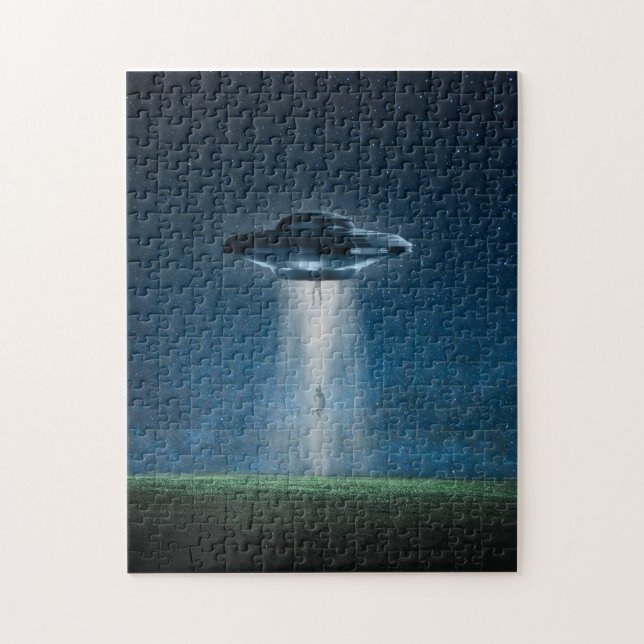 Spaceship abduction jigsaw puzzle (Vertical)
