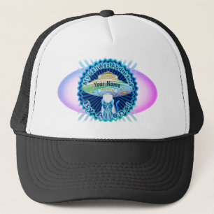 Spaceship Alien Cat Abduction Trucker Hat