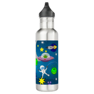 Spaceship Astronaut Water Bottle
