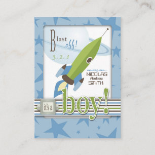 Spaceship Baby Shower Invitation
