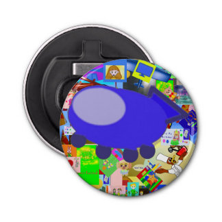 Spaceship Button Bottle Opener