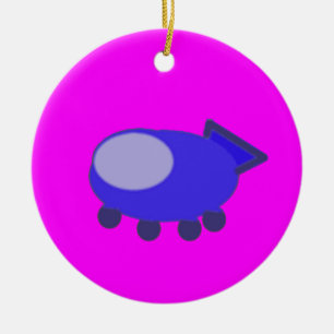 Spaceship Ceramic Ornament