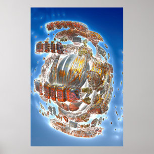 Spaceship Disintegration Poster