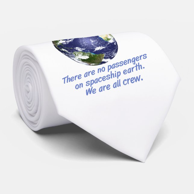 Spaceship Earth, Environment, Climate Change White Tie (Rolled)