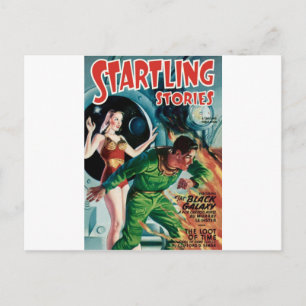 Spaceship Fire Postcard