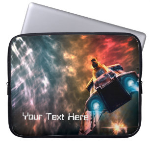Spaceship into Deep Space Laptop Sleeve