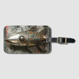 Spaceship  luggage tag