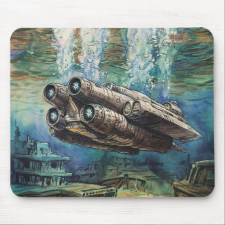 spaceship mouse pad
