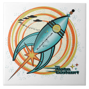 SpaceShip O'Rama Ceramic Tile