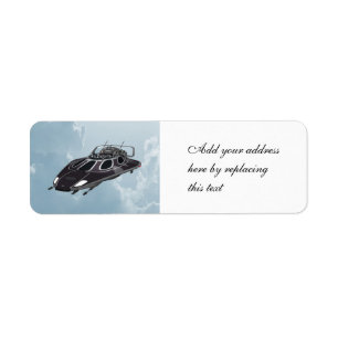 Spaceship Return Address Label