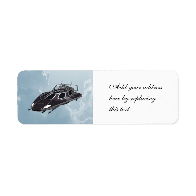 Spaceship Return Address Label (Front)