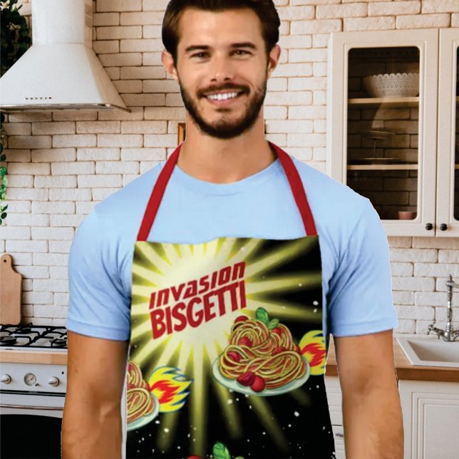 Spaceship spaghetti cooking baking kitchen apron (Creator Uploaded)