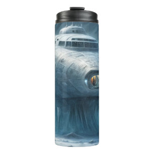 Spaceship stuck in ice mountain thermal tumbler
