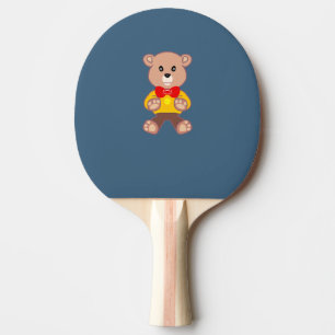 Spaceship Teddy Bear Ping Pong Paddle