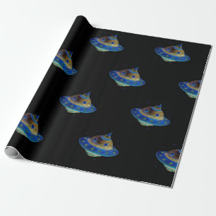 Spaceship  wrapping paper