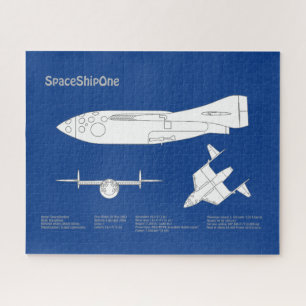 SpaceShipOne - Aeroplane Blueprint Plans ABD Jigsaw Puzzle