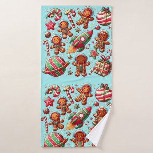 Spaceshuttle christmas  bath towel