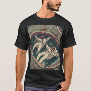 Spacewalk Duo – Floating Astronauts Tee
