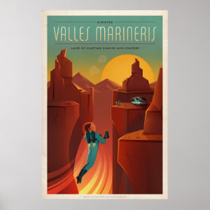 SpaceX Mars Valles Marineris Tourism Poster