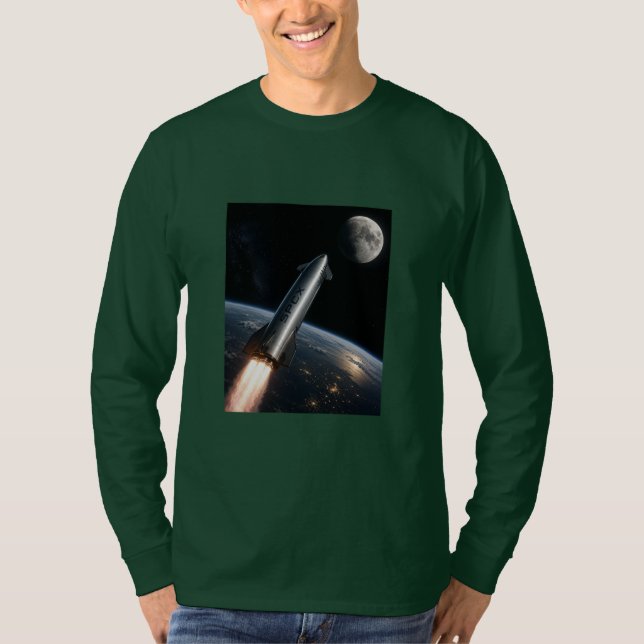 SpaceX Starship Launch | Reusable Rocket T-Shirt (Front)