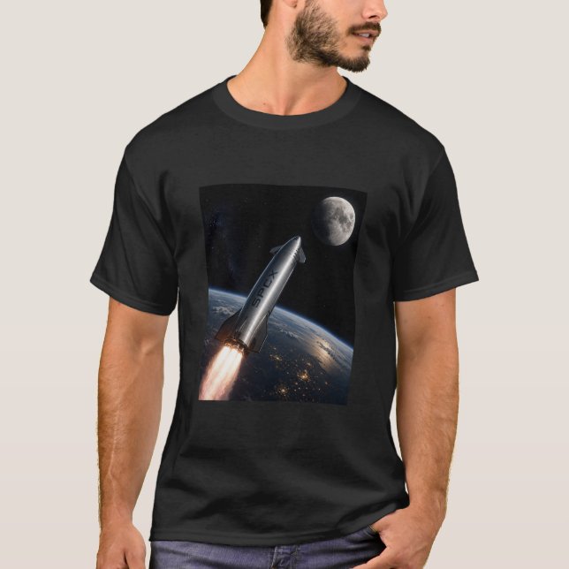 SpaceX Starship Launch | Reusable Rocket T-Shirt (Front)