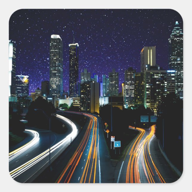 Spacey Atlanta Square Sticker (Front)