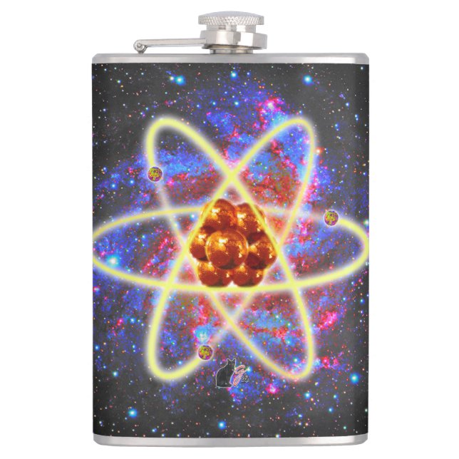 Spacey Atomic Hip Flask (Front)