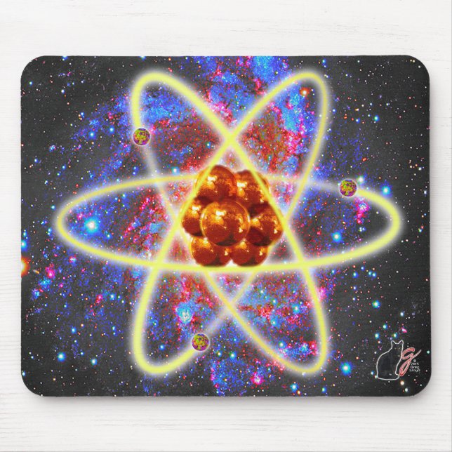 Spacey Atomic Mouse Pad (Front)