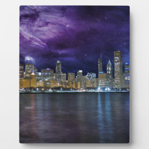 Spacey Chicago Skyline Plaque