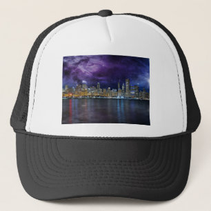 Spacey Chicago Skyline Trucker Hat