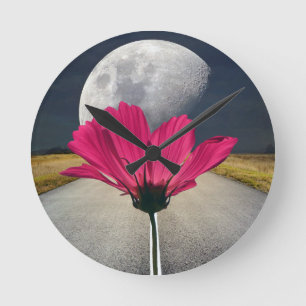 Spacey Cosmos Round Clock