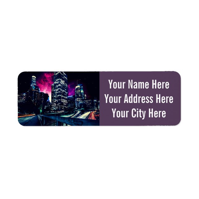 Spacey Los Angeles Return Address Label (Front)