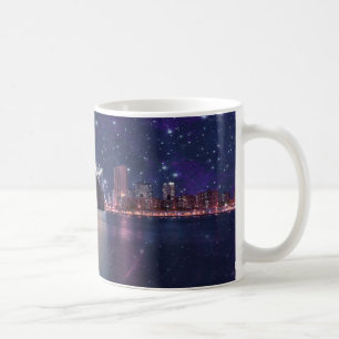 Spacey Manhattan Skyline Coffee Mug