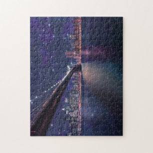 Spacey Manhattan Skyline Jigsaw Puzzle