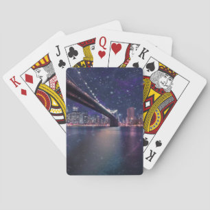 Spacey Manhattan Skyline Playing Cards